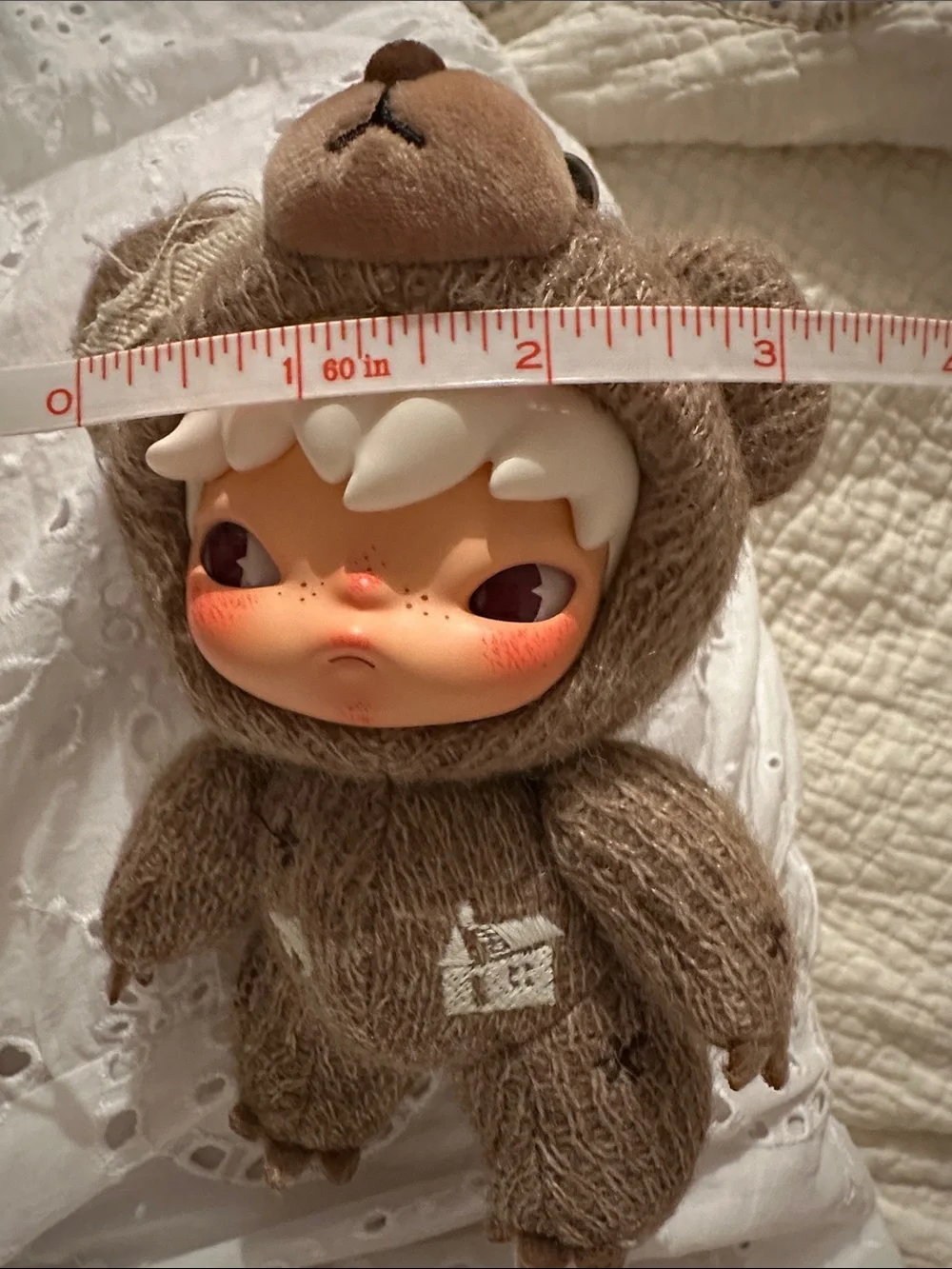 Plush Bear Pendant - Neutral Tones, Hirono Road Journal, POP MART, Woven Woods